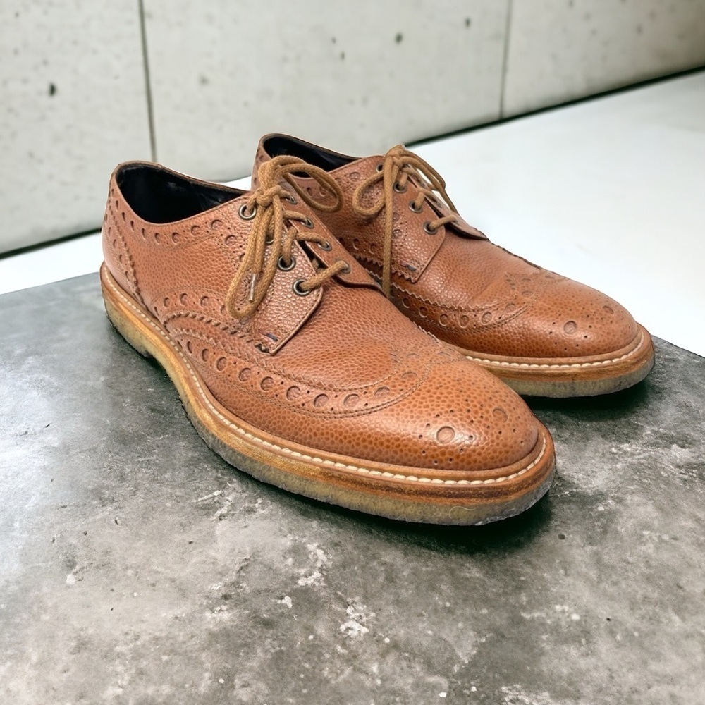 Paul Smith Trickers Brown Leather Wingtip Brogue Oxford Lace Up Shoes Size 11